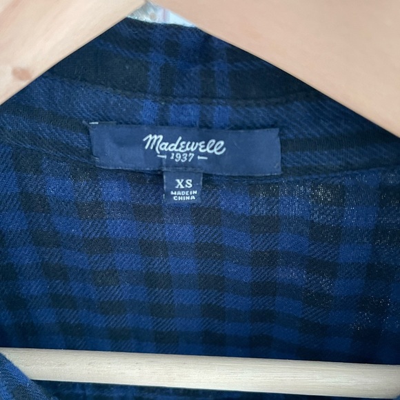 Madewell flannel plaid shirtdress - Picture 4 of 6